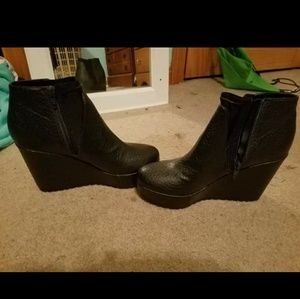 Black zip up boots
